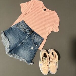 S Just Black Jean Shorts